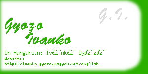 gyozo ivanko business card